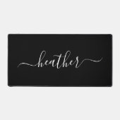 Minimalistische Monogrammnamenskalligrafie Schreibtischunterlage (Vorderseite)