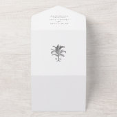 Minimalistische Monographie-Palm-Tree All In One Einladung (Außenbereich)