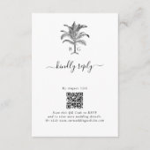 Minimalistische Monographie-Palm-Tree Begleitkarte (Vorderseite)