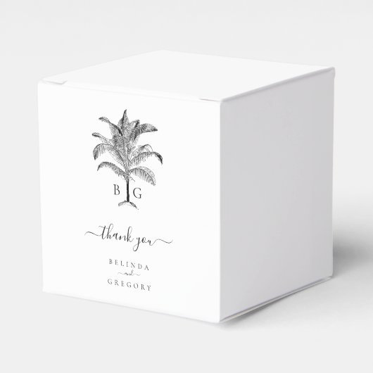Minimalistische Monographie-Palm-Tree Geschenkschachtel (Vorderseite)