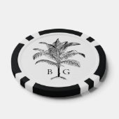 Minimalistische Monographie-Palm-Tree Pokerchips (Einzeln)