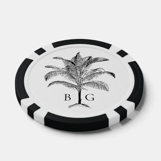 Minimalistische Monographie-Palm-Tree Pokerchips (Einzeln)