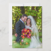 Minimalistische Monokalligraphie-Skript Hochzeit Q Einladung (Rückseite)