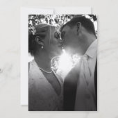 Minimalistische Monokalligraphie-Skript Hochzeit Q Einladung (Rückseite)