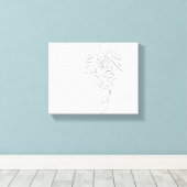 Minimalistische Monstera Kunstvoll wandern Leinwanddruck (Insitu (Holzboden))