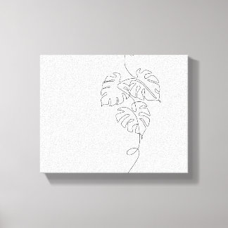 Minimalistische Monstera Kunstvoll wandern Leinwanddruck