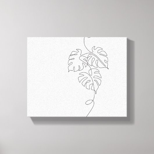 Minimalistische Monstera Kunstvoll wandern Leinwanddruck (Vorderseite)