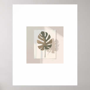 Minimalistische Monstera MASI - Museo d'arte della Poster