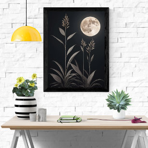 Minimalistische Moonlit-Magie Poster