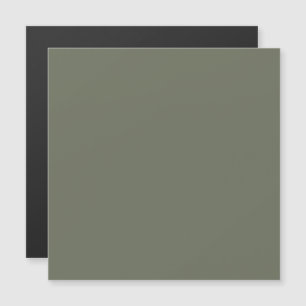 Minimalistische Moosgrüne Magnetkarte - individuel