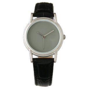 Minimalistische Moosgrüne Uhr - individuell einste