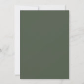 Minimalistische Moss Green Abgeschieden Names Hoch Einladung (Rückseite)