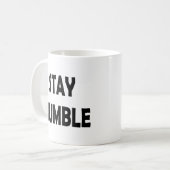 Minimalistische Motivation - Bleibe Humble Inspira Kaffeetasse (Vorderseite Links)