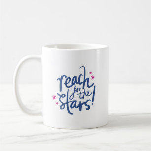 Minimalistische Motivation Greif nach den Sternen  Kaffeetasse
