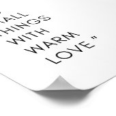 Minimalistische Motivation Kleine Dinge & Liebe Po Poster (Ecke)