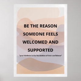 Minimalistische Motivationswandkunst Druck/Inspira Poster