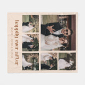 Minimalistische Multi-Wedding Foto Collage Fleecedecke (Vorderseite (Horizontal))