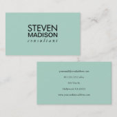 Minimalistische Münzgrün Visitenkarte (Vorne/Hinten)