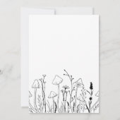 Minimalistische Mushroom-Babydusche Einladung (Rückseite)