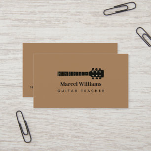 Minimalistische Musician Business Card mit Guitar Visitenkarte