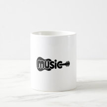 Minimalistische Musik-Gitarren-Tasse 