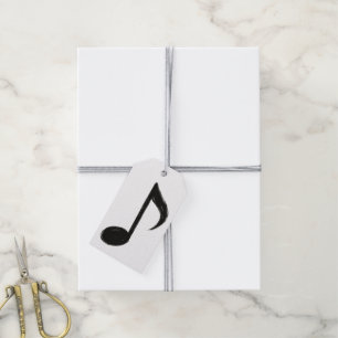 Minimalistische Musikanmerkmal - Pinselstil auf Geschenkanhänger
