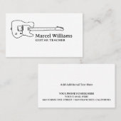 Minimalistische Musikergitarre Visitenkarte (Vorne/Hinten)