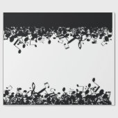 Minimalistische Musiknote Geschenkpapier (Flach)