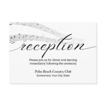 Minimalistische Musiknoten Eleganter Hochzeitstag 