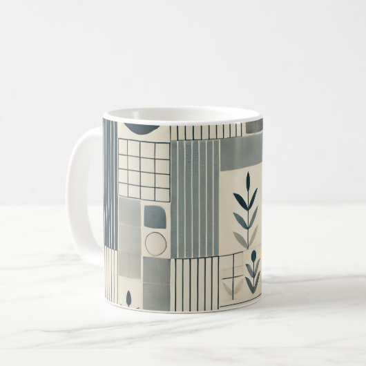 Minimalistische Muster Kaffeetasse (Vorderseite Links)