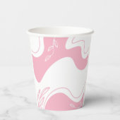 Minimalistische Musterpapiergruppen Pappbecher (Rückseite)