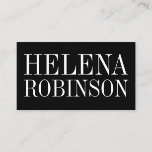 Minimalistische mutige Schwarzweiss-Geschäftskarte Visitenkarte