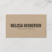 Minimalistische mutige Typografie wirkliches Visitenkarte (Vorderseite)