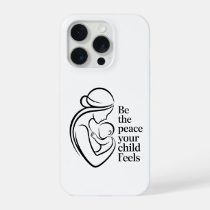 Minimalistische Mutter-Baby-Linienkunst-Zitat iPhone 15 Pro Hülle