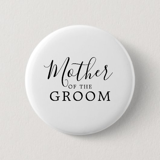 Minimalistische Mutter-der-Brautjunggesellen-Party Button (Vorderseite)
