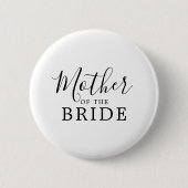 Minimalistische Mutter des Bride-Brautparty Button (Vorderseite)