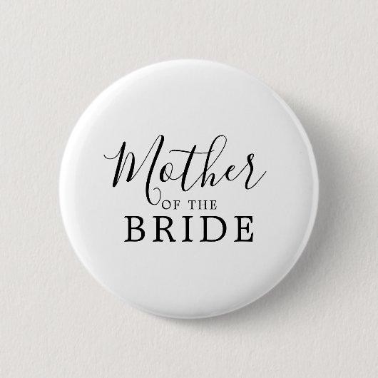 Minimalistische Mutter des Bride-Brautparty Button (Vorderseite)