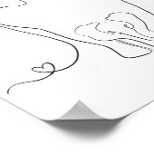 Minimalistische Mütter und Baby Elephant Kinderzim Poster (Ecke)