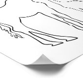 Minimalistische Mütter und Baby Giraffe Kinderzimm Poster (Ecke)