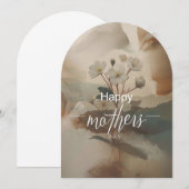 Minimalistische Muttertagskarte Einladung (Vorne/Hinten)