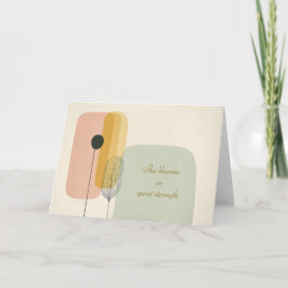 Minimalistische Muttertagskarte - Sie blüht 3 Dankeskarte