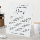 Minimalistische Nachricht von der Bump Sign Baby D Sockelschild (In Situ)