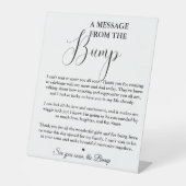 Minimalistische Nachricht von der Bump Sign Baby D Sockelschild (Vorderseite)