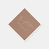 Minimalistische Nacht vor Skript weich braun Serviette (Ecke)