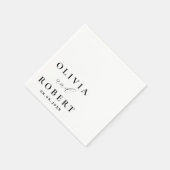 Minimalistische Namen Datum Benutzerdefinierte Mod Serviette (Ecke)