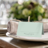 Minimalistische Namen Datum Grüne Hochzeit Platzkarte
