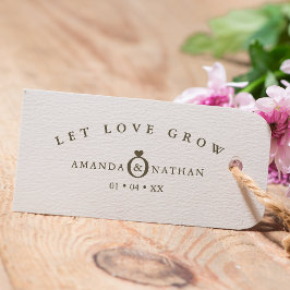 Minimalistische Namen und Datum des Hochzeitsrings Gummistempel