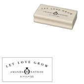 Minimalistische Namen und Datum des Hochzeitsrings Gummistempel (Stempel)