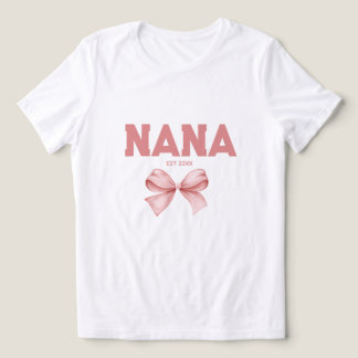 Minimalistische Nana ist süße rosa Schleife Tri-Blend Shirt