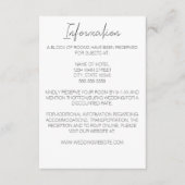 Minimalistische Narcissus Hochzeitskarte Begleitkarte (Vorderseite)